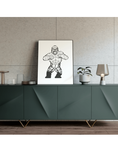 Kong esquisse inspiré Orlinski  Wall Art